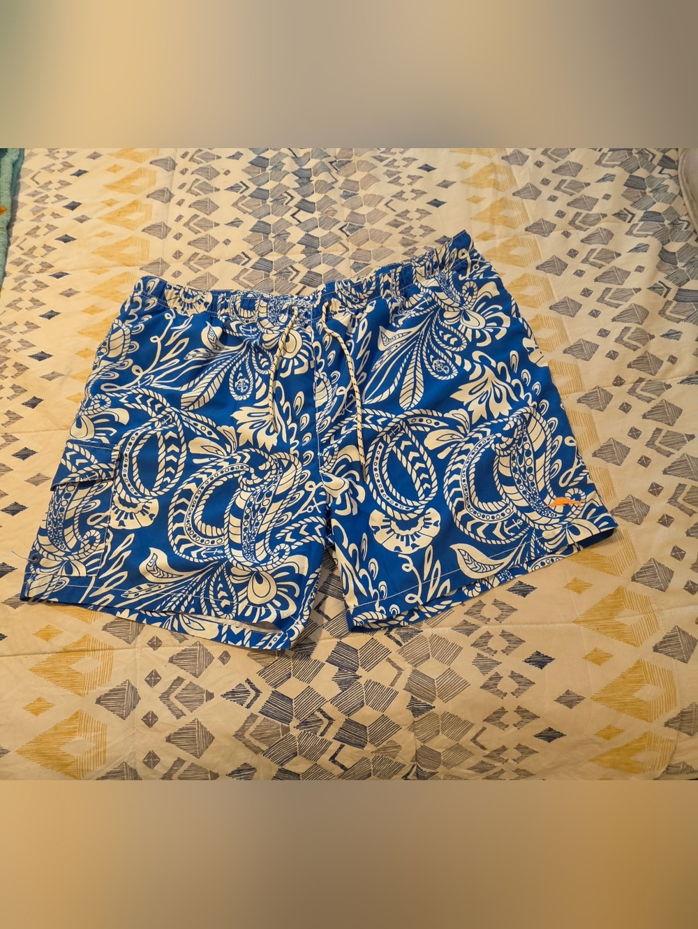 Men's Tommy Bahama XXL Blue Floral Print Swim Shorts